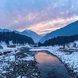 Thumbnail - Scenic panorama of Pahalgam valley